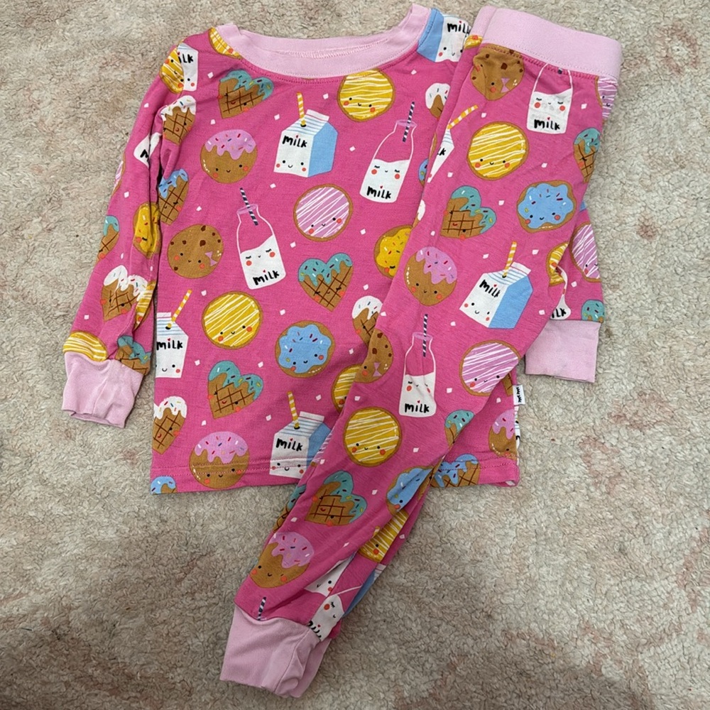 Little Sleepies milk & cookies long sleeve set